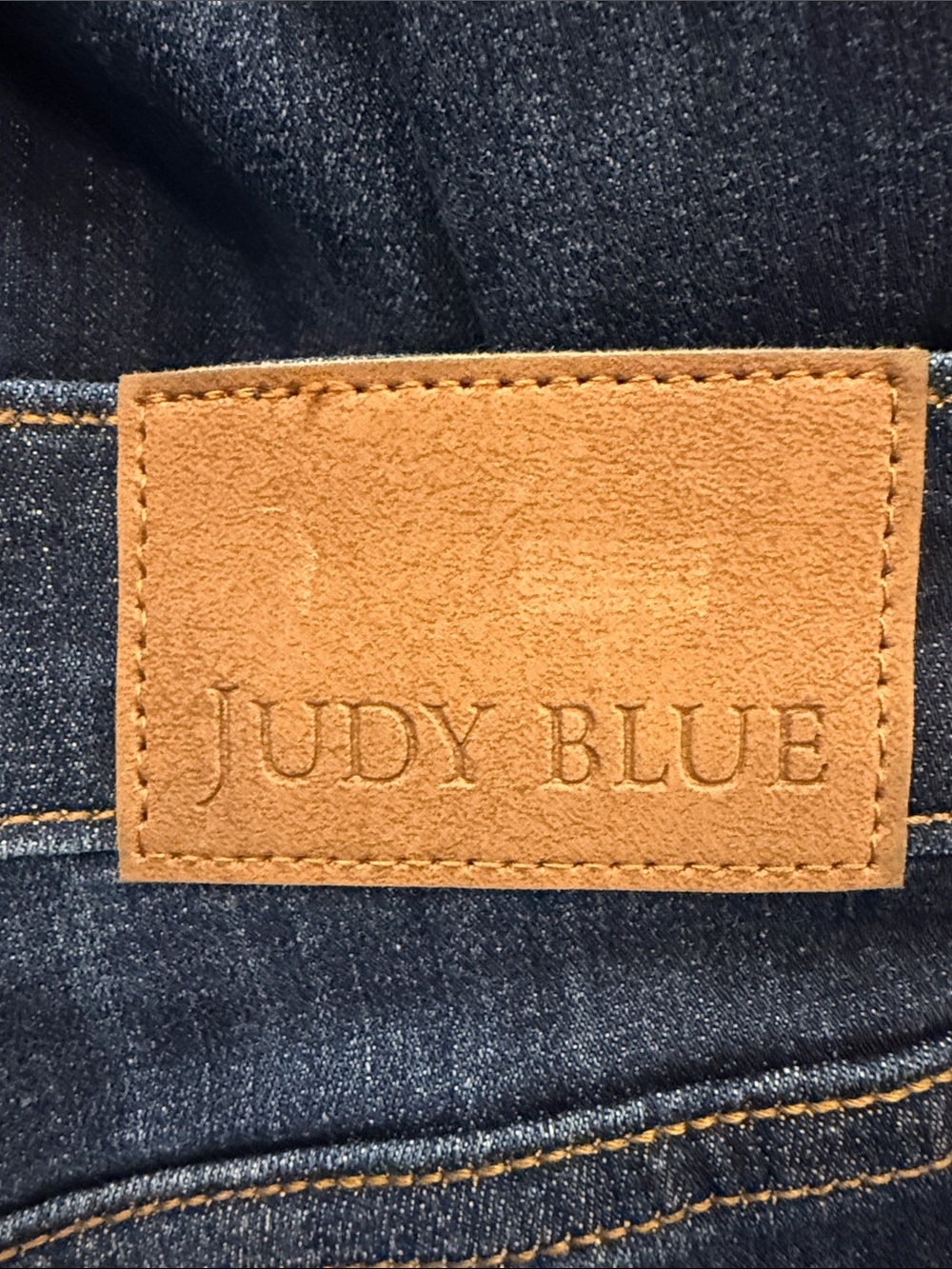 Judy Blue Straight Jeans 11/30 High Rise Dark Wash Raw Hem Stretch Fits 30x28 - Picture 6 of 15